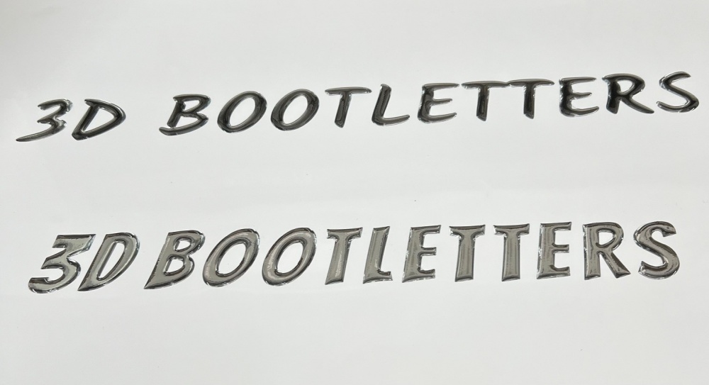 Impressie van 3D bootletters