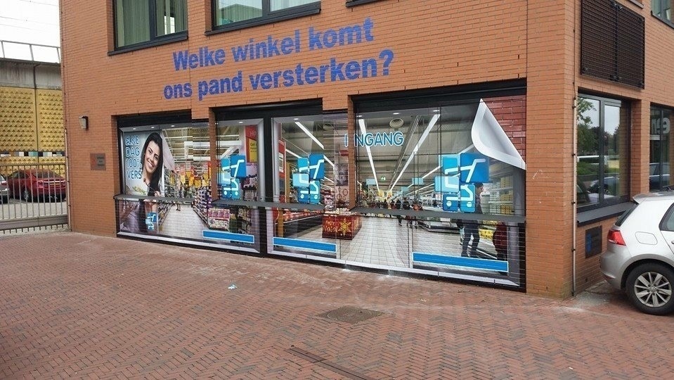 Impressie van statische raamstickers