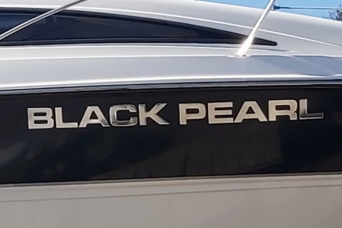 black pearl bootnaam sticker