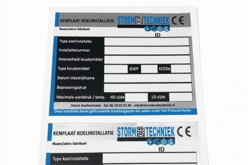 Kenplaat stickers